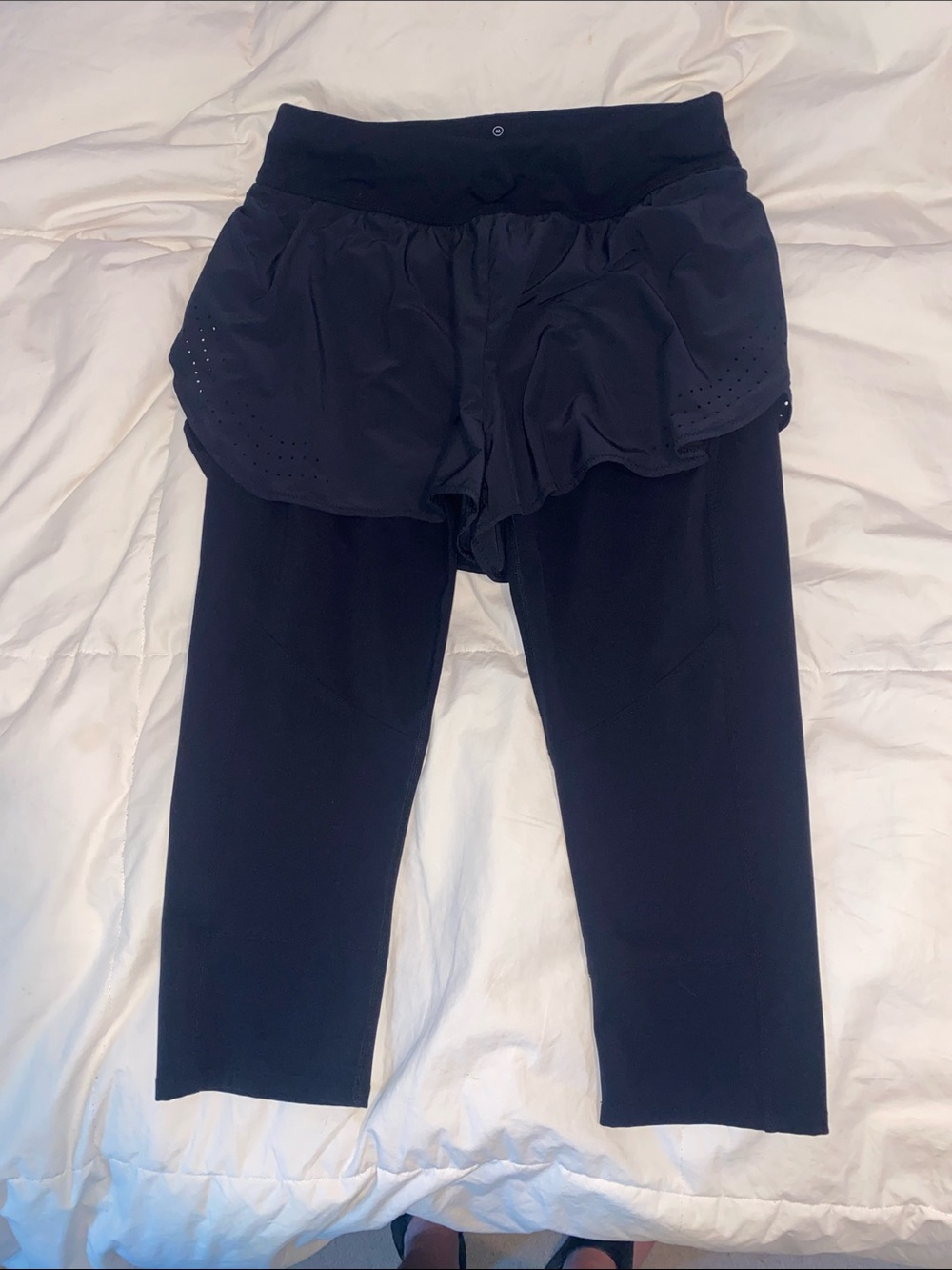 Sweaty Betty Black Women’s Power Crop Leggings with shorts